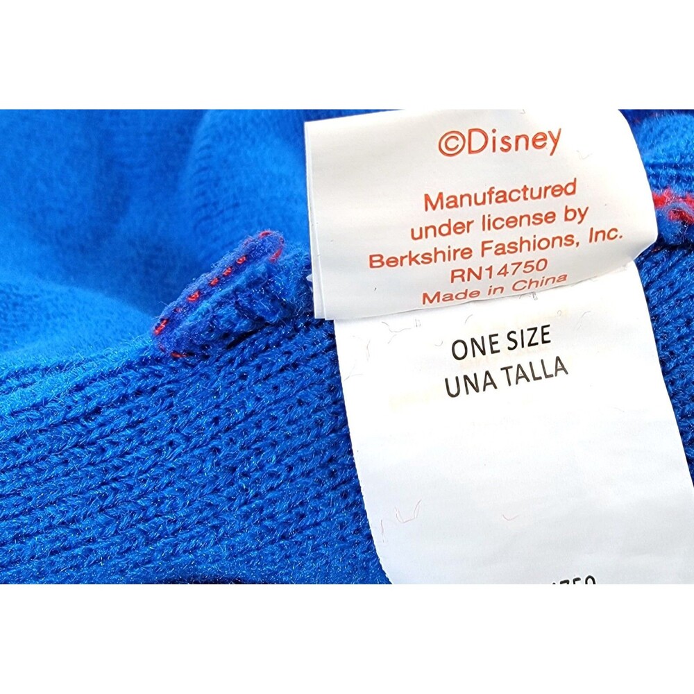 Vintage Disney Embroidered Mickey Mouse Kids Knit beanie Hat Multicolor - Picture 6 of 9